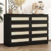Jojoka 8 Drawer Double Dresser for Bedroom, Rattan Chest of Dressers - 2 of 4