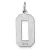 Black Bow Jewelry 14k White Gold, Varsity Collection, Large D/C Pendant, Number 0 - 3 of 4