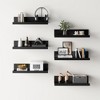 FurnitureR Floating Shelves for Wall, 15.75 Inch Wide Shelves for Decor Storage, Wall Mounted Wooden Shelves for Bedroom, Black - 2 of 4