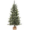 National Tree Company 4.5' PreLit LED Feel Real Trinity Spruce Artificial Christmas Tree in Burlap Base - 3 of 3