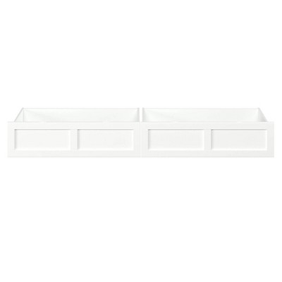 White Queen Size Underbed Storage Drawers with Rollers
