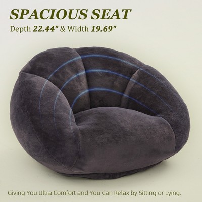 MOONMISS Faux Fur  Comfy Large Beanbag Chair with Filler,Floor Sofa, Accent Couch for Living Room Bedroom Game Room