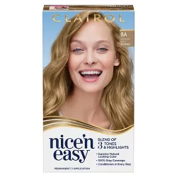 Clairol Nice'n Easy Permanent Hair Color - 8A Medium Ash Blonde - 1 kit