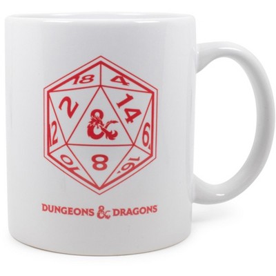 Surreal Entertainment Dungeons & Dragons D20 Dice Ceramic Mug | Holds 11 Ounces