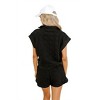 Women's Textured Half Zip Pullover Top - entro - 3 of 4