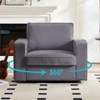 Mjkone Modern 360° Accent Swivel Chair,Upholstered Square Armchair,Comfy Chenille Single Sofa Chair - 2 of 4