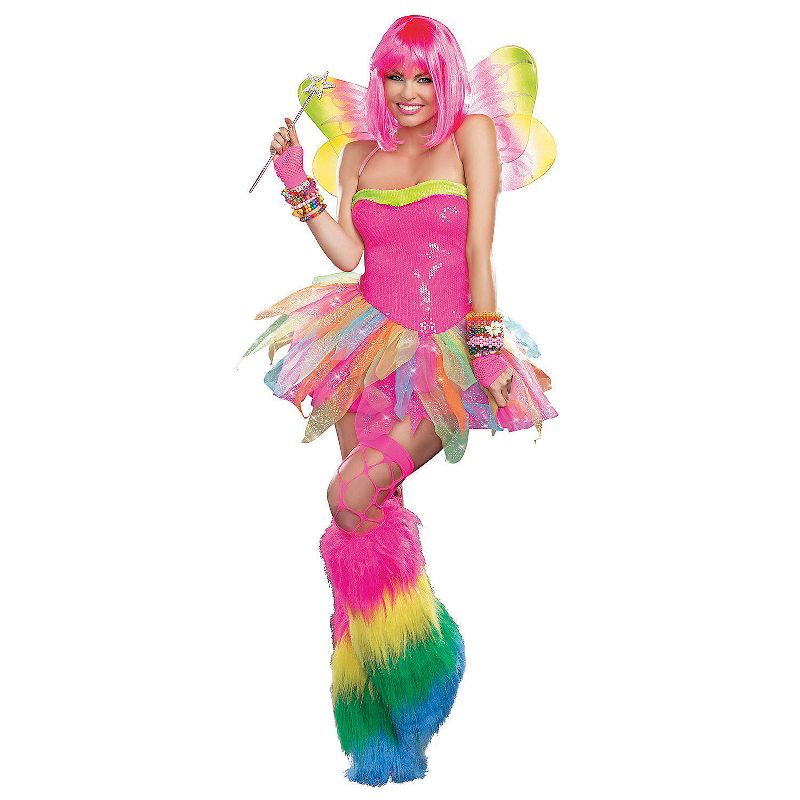 Halloween Express Women's Rainbow Fairy Costume - Size Large - Pink, 1 of 2