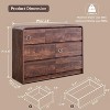 SinCiDo Modern 7 Drawers Dresser 47" Wide Chests of Drawers w/ Curved Profile Design Natural Texture for Bedroom,Living Room - 3 of 4
