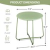 Maggift Patio End Tables, Modern Decorative Side Tables, Stylish Design for Patio, Living Room, Indoor and Outdoor Use, Green, 20.3"*20.3"*18.3" - 2 of 4