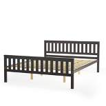 Costway Queen Wood Platform Bed with Headboard and Footboard Mattress Foundation