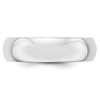 Black Bow Jewelry 2mm to 6mm 10K White Gold Half Round Standard Fit Band - 2 of 4