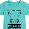 Girls' - Pokémon - Pikachu Electric-Type Gotta Catch 'Em All Fitted Short Sleeve Graphic T-Shirt - 2 of 4