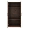 Whisen Rustic Style 2-Doors Wardrobe Storage with Hanging Rods and 3 Storage Shelves - 4 of 4