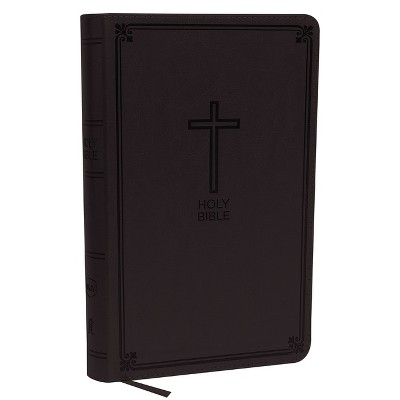 NKJV, Deluxe Gift Bible, Imitation Leather, Gray, Red Letter Edition - by  Thomas Nelson (Leather Bound)