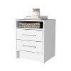 NicBex Modern 2-Drawer Nightstand with Metal Handles Bedside Table with Open Shelf End Table for Bedroom, Living Room - 4 of 4