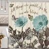 LunaLulinlk Elegant Teal Tulip Shower Curtain - 4 of 4