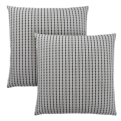 TopComfy Support Pillow Set of 2 Decorative Throw Pillows with Classic Dot Design for Sofa or Bed, Gray, 17"*17"*3"
