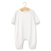 MyKids-USA Baby Solid Color Medium Sleeve Summer Crotch Jumpsuit Pajamas - 2 of 4