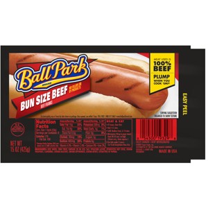 Ball Park Bun Size Beef Franks - 15oz/8ct - 1 of 4