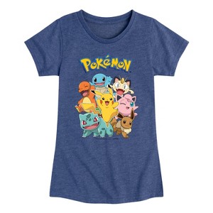 Girls' - Pokémon - Pikachu and Friends Fitted Short Sleeve Graphic T-Shirt - 1 of 4