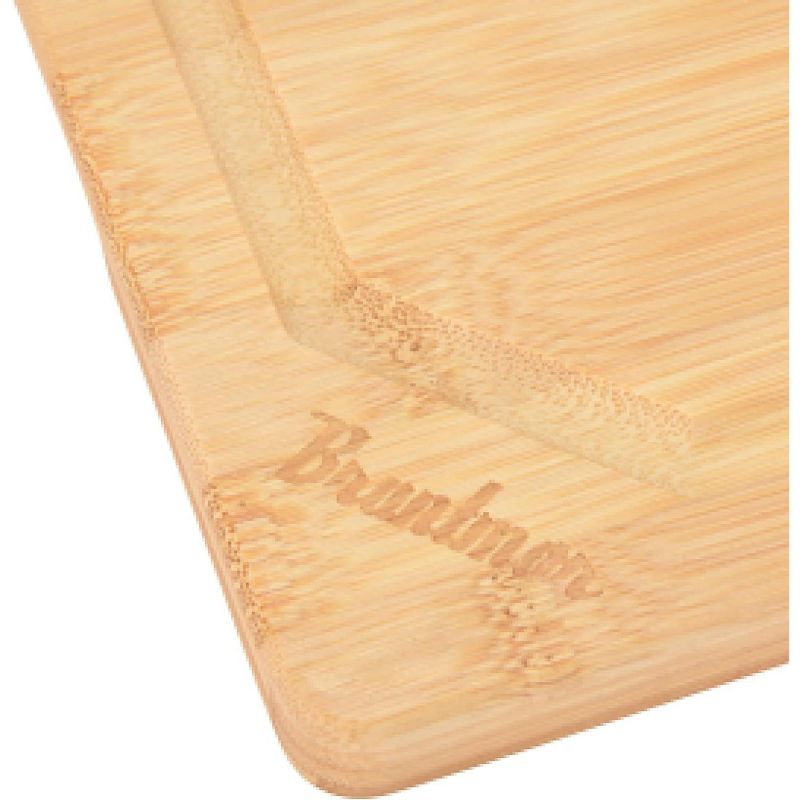 Bruntmor Brisket Cutting Board Wooden Bamboo Cutting Board with Solid Craftsmanship, Brown, 2 of 4