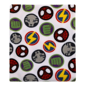 Marvel Spidey and His Amazing Friends Blue, Red, Yellow, and Green, Team Up Toddler Blanket - 1 of 4