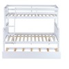 NicBex Twin over Full Bunk Bed Detachable Wooden Bed Frame with Twin Size Trundle, Ladder and Full Length Guardrail, No Box Spring Required - 3 of 4