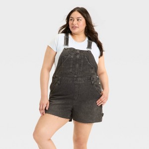 Women's Denim Shortalls - Wild Fable™ - 1 of 3
