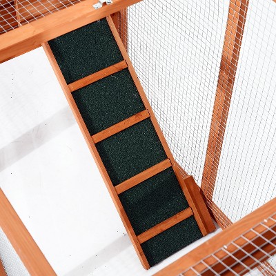 Large Dual Wooden Chicken Coop with Nesting Boxes and Ramps