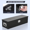 Truck Bed Tool Box, Aluminum Diamond Plate ToolBox for Pick Up Truck RV Trailer, Trailer Toolboxs Storage With Lock and Keys, Side Handle - 4 of 4