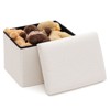 LUSIMO 16" Folding Faux Shearling Storage Ottoman Bench Toy Chest Footstool Hold up to 330 lb For Bedroom Living Room - 2 of 4