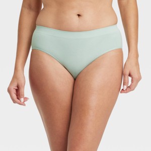 Women's Seamless Hipster Underwear - Auden™ Light Green - 1 of 4