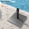 Pellebant Outdoor Market Umbrella Base Holder Square Concrete / Cement Metal - 2 of 4