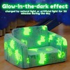 Hooseng Toddler Couch, 2-in-1 Glow-in-The-Dark Plush Kids Fold-Out Sofa, Convertible Kids Sofa to Lounger with Straight Armrests for Boys & Girls - 4 of 4