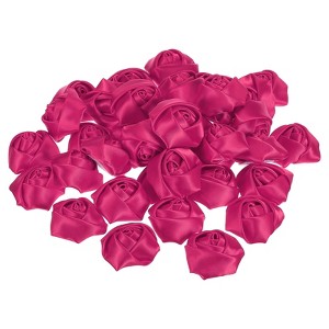 Unique Bargains Satin Fabric Decorative DIY Craft Embellishment Ribbon Roses 20 Pcs - 1 of 4
