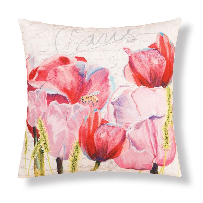 C&F Home 18" x 18" Tulips Indoor/Outdoor Throw Pillow, 1 of 10