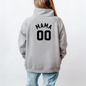 Mama Jersey Heart  - Womens Quarter Zip Fleece - 1 of 2