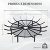 Aoodor Fire Grate Log Grate, Round Spider Wagon Wheel Firewood Grates - 3 of 4