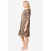 Dreams & Co. Plus Size Short French Terry Zip-Front Robe - 4 of 4