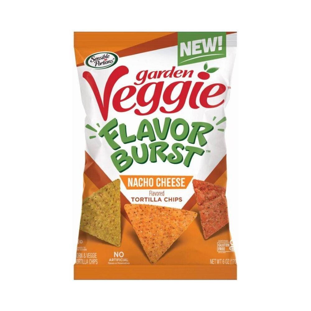 Sensible Portions Garden Veggie Flavor Burst Tortilla Chips Nacho - 6oz (BB Jun 2024)