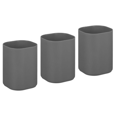 Unique Bargains Plastic Large Capacity Round Makeup Brush Pencil Holder 3 Pcs