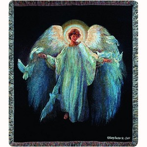 Messenger of Peace Cotton Woven Throw – Meaningful Home Accent by Manual Woodworkers and Weavers - 1 of 3