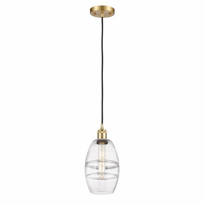 Vaz - 1 Light Cord Hung Mini Pendant In Industrial Style-8.13 Inches Tall and 5.88 Inches Wide