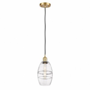 Vaz - 1 Light Cord Hung Mini Pendant In Industrial Style-8.13 Inches Tall and 5.88 Inches Wide - 1 of 1
