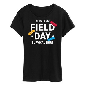 Women's - Instant Message - Field Day Survival Shirt Short Sleeve Graphic T-Shirt - 1 of 4