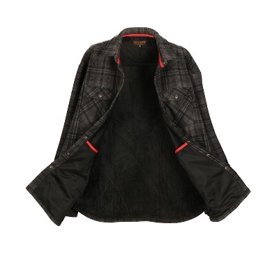 GIOBERTI Men's Checkered Flannel Jacket, Gray / Royal Blue / Black, XX-Large — фото 3