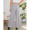 BLUEMING Womens Wide Leg Pants Casual Palazzo Pants Flowy Pants Elastic High Waist Drawstring Lounges - 2 of 4