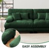 Aukfa Oversized  Sofa ,Chenille Comfy Cloud Couch with 2 Lumbar Pillows 2 Throw Pillows for Living Room,Green - 3 of 4
