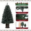 4.5ft Artificial Christmas Tree with 108/200/300 Warm LED Lights for Home, Entrances, Prelit Snow Flocked Xmas Tree, Retro Pot - 4 of 4