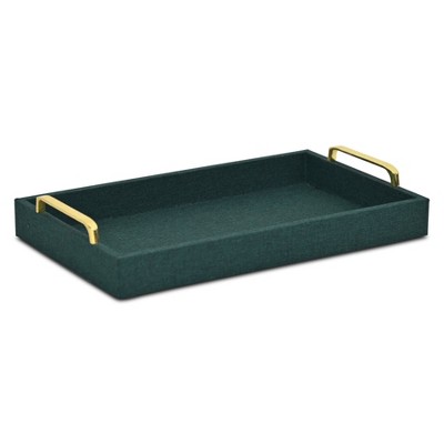 Cheung's Canter Isle Linen Tray - Dark Green